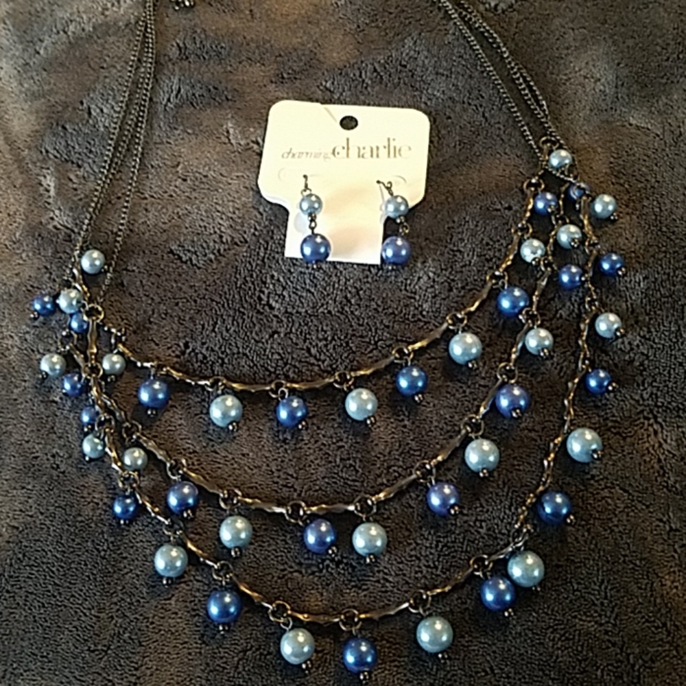 CHARMING CHARLIE earring and necklace set